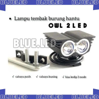 Lampu Tembak Sorot OWL Mini Led Cree 2 Mata Kuning/Putih Flash 30 watt Cnc
