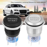 Auto Push Start Button Spin Metal Button Start Push Auto Engine Accessories Push Engine Start Stop Button Ignition Protection