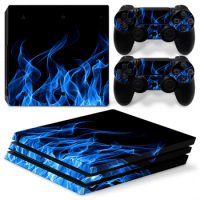 0595 Fire PS4 PRO Skin Sticker Decal Cover for ps4 pro Console and 2 Controllers PS4 pro skin Vinyl