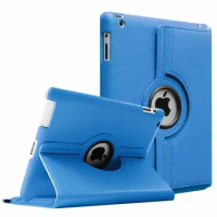 360 Degrees Rotating Cover for Apple iPad 2 3 4 PU Leather Case For iPad 2 3 4 Smart Tablet Stand Holder Cases A1397 A1416 A1430