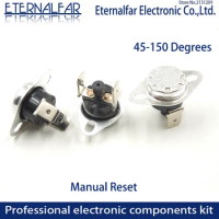 KSD301 10A 45 50 55 60 65 70 75 C Degrees Celsius Manual Reset Thermostat Normally Closed Temperature Switch Temperature Control