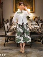 Violin Batik Stelan kebaya Katun Bordir Hijau 2721