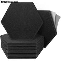 1Pcs Self-adhesive Hexagon Acoustic Panels Beveled Sound Proof Foam Panels Sound Proofing Padding for Wall Acoustic Treatment