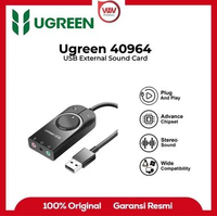 UGREEN 40964 Sound Card External Stereo Sound Audio Adapter Laptop PC PS4 Black