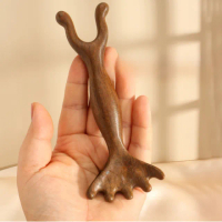 【居家養生】檀木兩用臉部按摩器(鼻子 按摩梳 刮鼻器 青蛙按摩儀 刮痧棒 眼部按摩 SPA 舒緩疲勞 保養)