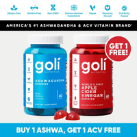 2 Bottles of Goli Top Sellers: 1 Bottle of Ashwagandha + 1 Bottle Apple Cider Vinegar Gummies Vitami