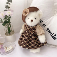 teddy bear plush stuffed toys with clothes to wear and take off plush joint teddy bear doll for kids toys girl birthday gifts