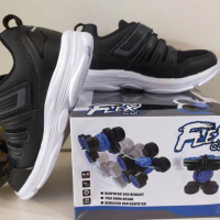 Paling Baik Sepatu Homyped Anak hitam tahun 2020 Shine 01 new berhadiah mobil Flex car sz 29-38 Mura