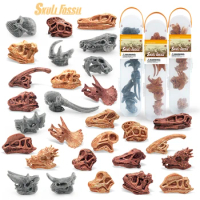 Children's Archaeological Excavation of Skeleton Fossil Models of Brachiosaurus Rex Dinosaur Skull