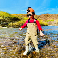 免運 兒童玩水服涉水褲幼兒園背帶連體防水褲沙灘摸魚趕海裝備下水褲