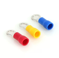 Đầu Cos khuyên tròn RV phủ nhựa các loại, cos tròn, cos chữ O, Đầu cos dây điện