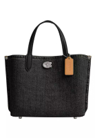 COACH Willow Tote 24 In Denim - Black