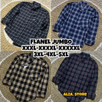 Oversize Kemeja Flanel Jumbo XXXL XXXXL XXXXXL Lengan Panjang 3XL 4XL 5XL Big Size