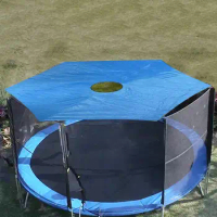 Trampoline Shade Cover 2.32Meters Trampoline Rain Cover for Straight Pole Round Trampoline Oxford Cloth Trampoline Canopy