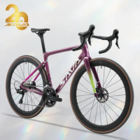 SAVA F20 Full Carbon Fiber Road Bike 24 Speed Purple Road Bicycle Race Bike 8.3kg with SHIMAN0 105 R7120 with CE+UCI Approval
