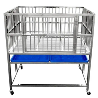 Stainless Steel Cage Running Bed Folding Dog Cage Small Dog Medium Dog Selling