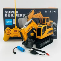 VincLux New Mainan anak Mobil truck excavator remot kontrol baterai cas Best Seller RC Excavator Bui