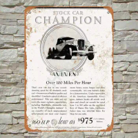 Bit XIAONN Auburn Automobiles 160 hp 100 mph Retro Tin Signs Metal Vintage Signs Auto Motorcycle Gasoline Garage Home Wall