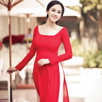 aodai vietnam clothing cheongsam aodai vietnam dress vietnamese traditionally dress cheongsam modern women aodai ao-dai red