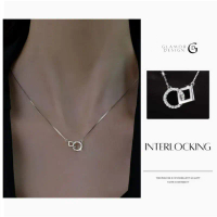 GLAMORสร้อยคอเงินแท้ Forever Signature สร้อยเงิน สร้อยคอเงิน Silver925 สร้อยคอแฟชั่น สร้อยคอเพชร