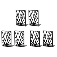 3Set Metal Bookends L-shaped Desk Organizer Book End for Shelves Non-Slip Book Storage Rack School Stationery Office Accessories