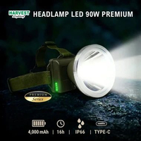 Harvest Lighting Headlamp 90W PREM Lampu Senter Kepala LED Premium Bergaransi KUNING