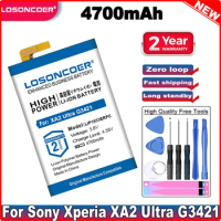LOSONCOER 4700mAh LIP1653ERPC Battery For Sony Xperia XA2 Ultra G3421 G3412 XA1 Plus Dual H4213 Free tools