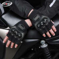 SUOMY Summer Breathable Motorcycle Half Finger Gloves Bicycle Riding Outdoor Sports Glove Hard Shell Protective Motocross Gloves