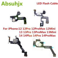 Absuhjx 1pcs Proximity Distance Ambient Flash Light Sensor LED Flex Cable For iPhone 12 Mini 13 14 Pro Max 14Plus Repair Part