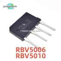 10PCS RBV5006 high-voltage rectifier bridge 50A 600V bridge reactor RBV5010 1000V power amplifier flat bridge high current