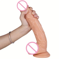 28 cm Realistic Dildo Penis for Women Plug Anal Sex Toys Huge Fake Penis with Suction Cup Flexible G-spot Curved Shaft and Ball