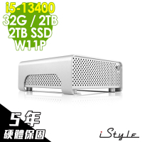 iStyle M1 迷你雙碟電腦 i5-13400/32G/2TSSD+2TBHDD/WIFI/W11P/5年保