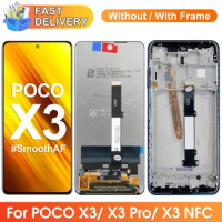 6.67'' Poco X3 Pro Display Screen, for Xiaomi Poco X3 Lcd Display Digital Touch Screen with Frame for Poco X3 NFC Replacement
