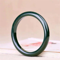 Natural Color Jade Bangle Hand-Carved Charm Jewelry Fashion Accessories for Men Women Round Bangle Lady Bracelet
