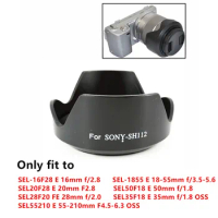 SH112 Lens Hood Replace ALC-SH112 for Sony E SEL-1855 18-55 mm f/3.5-5.6 , SEL-16F28 16 mm f/2.8 , FE 28mm F2 , E 35mm F1.8
