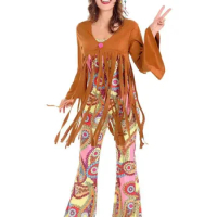 60s 70s Woodstock Hippie Costume Hippy Disco Retro Music Fantasy Party Halloween Outfit