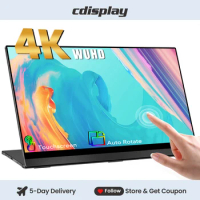 Cdisplay 15.6" Portable Monitor 4K Touch Screen Gravity Sensor Monitor Laptop Secondary External Display for PS5 MacBook Switch