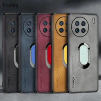 For VIVO X90 Pro Plus phone case Sheepskin Leather Magnetic ring holder for VIVO X90 X80 Lite X70 Soft tpu Lens Protect cover