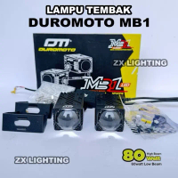 ￼Lampu Tembak Duromoto MB1 Mini Laser Cahaya Biled 80 Watt Flat Cut off Duromoto MB-1 Terbaru
