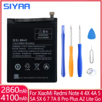 SIYAA Battery For XiaoMi Redmi Mi Note 3 3S 3X 4 4X 4A 5 5A 5X 5C 6 7 7A 8 Pro Plus A2 Lite Go BM47 BN30 BN31 BN45 Phone Bateria