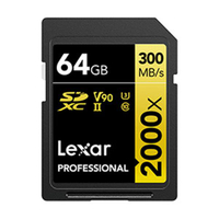 Lexar 雷克沙 Professional 2000x SDXC UHS-II 64G記憶卡 GOLD 系列