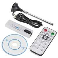 PzzPss Digital Satellite DVB T2 USB TV Stick Tuner With Antenna Remote HD USB TV Receiver DVB-T2/DVB-T/DVB-C/FM/DAB USB TV Stick