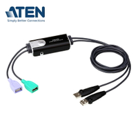 【預購】ATEN CS62KM 2埠USB鍵盤/滑鼠無邊快切帶線式KM多電腦切換器
