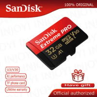 SanDisk Extreme Pro micro SD Card 128GB microSDHC SDXC UHS-I Memory Card 64GB TF Card 32GB U3 With SD Adapter for nanica smitch