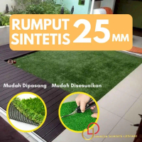Karpet Rumput Palsu, Rumput Sintetis 25mm Tipe Swiss Import - 25x25