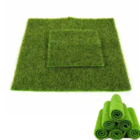 Artificial Grass 2 Sizes Faux Grass Decor Economy Indoor Outdoor Synthetic Realistic Grass Mat Thick Backyard Patio Balcony Rug