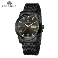 Forsining calendar watch leisure mechanical watch automatic mechanical watch men's watch steel band mechanical