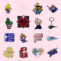 Best Quality Game Enamel Pin Cloud Strife Buster Sword Meteor Chocobo Red Mage Vivi Badge Shinra Attack Menu Gamer Brooches Gift
