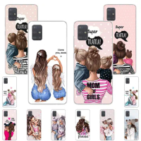 Soft TPU Phone Case for Samsung Galaxy A72 A52 A32 5G A50 A70 A71 A21S A31 A40 A41 A11 A12 A20 Super Mom Baby Girl Boy Cover