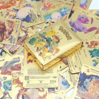 55pcs Pokemon Card 55 Gold Foil Rainbow Game Cards Pokemon Cards Silver Card Metalicas Fire Dragon Vmax Gx English